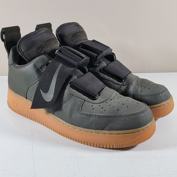 Nike Air Force 1 Low Utility Sequoia Sneakers Mens Size 10.5 - Picture 5 of 10